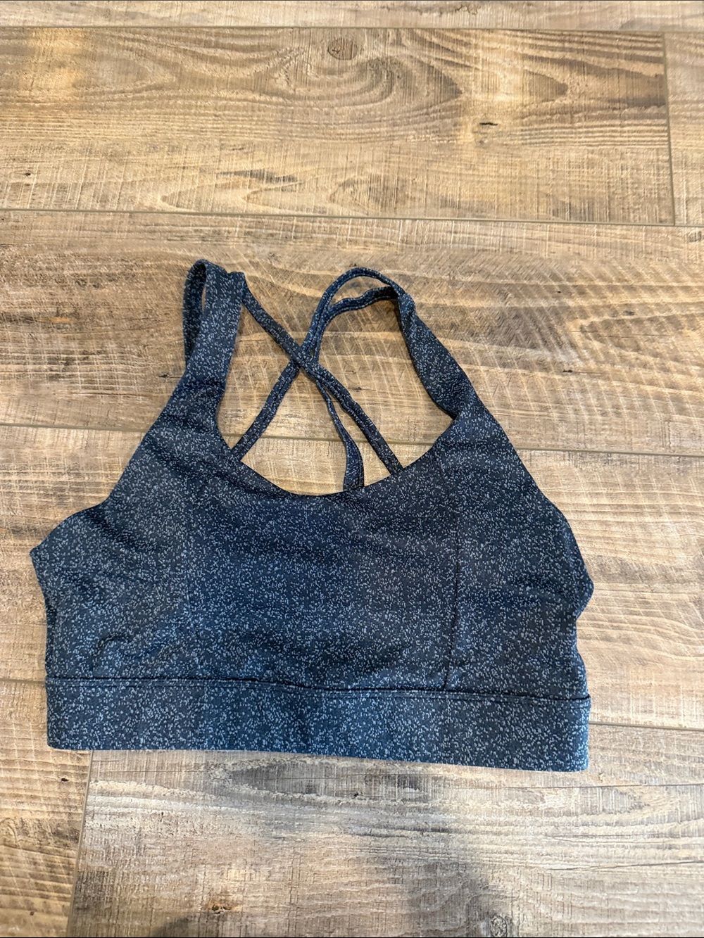 ZYIA Women's Strappy Sports Bralette - Heathered Black (Large)